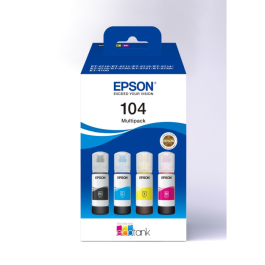 Epson EcoTank 4-farge Multipack – Kostnadseffektiv Utskrift (EPST00P640, 1 Eske)