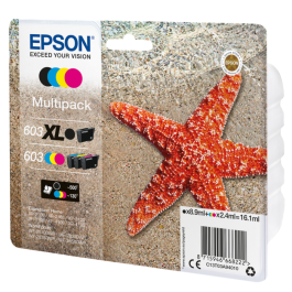 Epson 603XL Patroner – Høy kapasitet, 4-farger (EPST03A94010, 1 Eske)