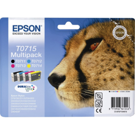 Epson T0715 Blekkpatron – Høy kapasitet (EPST07154012, 1 Eske)