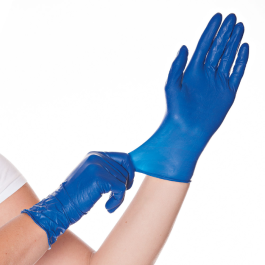 Hygostar Latex hansker Soft Blue | pulverfri, 10 x 100 Stykk, SFM-0803P