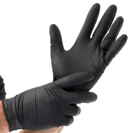 Hygostar Nitril hansker Power Grip | pulverfri, 10 x 50 Stykk, SFM-0207P