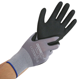 Hygostar Finstrikkede hansker Ergo Flex | nitril-PU-belegg, 10 x 12 par, SFM-0694P