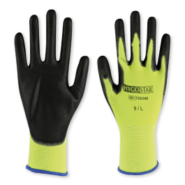 Hygostar Finstrikkede hansker Neon Ace | PU-belegg, 10 x 12 par, SFM-0699P