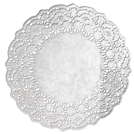 Hygostar Doilies rund sølv, 10 x 100 Stykk, SFM-0596P