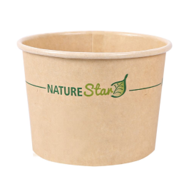 NATUREStar Økologiske iskremkopper Frosne | kraftpapir/PLA, FSC-blanding, brun, 20 x 50 Stykk, SFM-406093