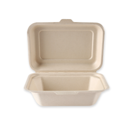 NATUREStar Økologiske menybokser med hengslet lokk | bagasse, 10 x 50 Stykk, SFM-0229P