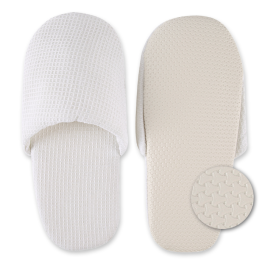 Hygostar Slippers Vaffel, lukket | bomull, hvit, 100 x 1 par, SFM-5556