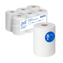 Kimberly Clark Scott Control Slimroll håndklær 6623, 1-lags, rull, FSC-Mix, hvit, 1 x 6 Stykk, SFM-TK6623