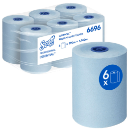 Kimberly Clark Scott Essential Slimroll håndklær 6695, 1-lags, rull, FSC-Mix, 1 x 6 Stykk, SFM-0302P