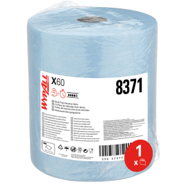 Kimberly Clark WypAll General Clean X60 blå vindusviskere 8371, 1-lags, rull, blå, 1 x 1 rull (à 500 tearoffs), SFM-TK8371