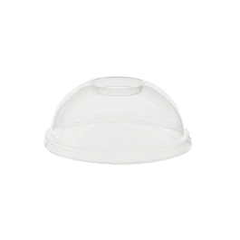 Green Box Halmhull 9,5 cm rPET kuppellokk, klar, 2000 stk., SGB-DCD00140