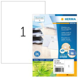 Herma Resirkulert Etiketter Hvit, SDC-1316