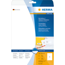 Herma Ugjennomsiktig Dekk-etiketter 48,3x16,9 - 210x297 (25 stk), SDC-1359