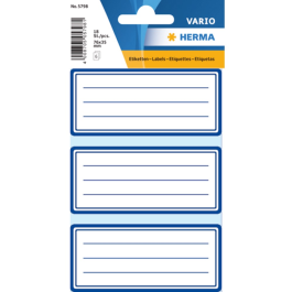 Herma Skolebok Etiketter Vario - Farge og Ramme Variasjoner, SDC-1376