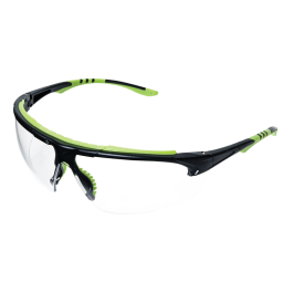 Jackson Safety XP410 vernebriller, svart/grønn, klar, 12 deler, SJS-S72000