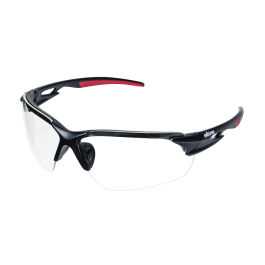 Jackson Safety XP450 vernebriller, svart/rød, klar, 12 deler, SJS-S72300