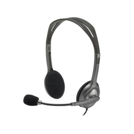 Logitech Stereo Headset H111 – Støydempende Mikrofon (LOG981000593, 1 Eske)