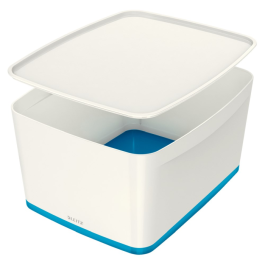 LEITZ MyBox L Oppbevaringsboks Hvit/Grå og Hvit/Blå, SDC-1212