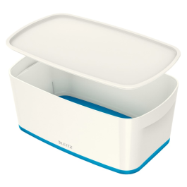 LEITZ MyBox S Oppbevaringsboks Hvit/Grå og Hvit/Blå, SDC-1218