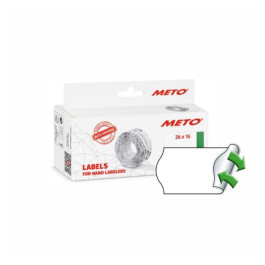 METO Flyttbare prisetiketter - Hvit & Neonrød - Assorterte formater, SAV-40