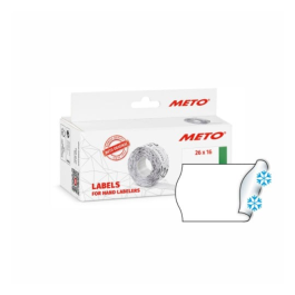METO prisetiketter med dypfryst lim - hvit - diverse formater, SAV-39