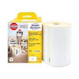 Avery Polyester Etiketter – Vann- og oljeavstøtende ( A1933086, Hvit, 1 Ruller, 104 x 159 mm )