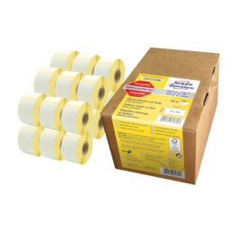 Avery Rullesetiketter – Høy kvalitet, enkel bruk ( AS0722390, Hvit, 1 Ruller, 36 x 89 mm )