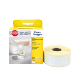 Avery Roll Etiketter – 100% Kompatibel med Dymo® ( AS0722520, Hvit, 1 Ruller, 54 x 25 mm )