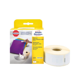 Avery Roll Etiketter – 100% Kompatibel Med Dymo ( AS0722550, Hvit, 1 Ruller, 19 x 51 mm )