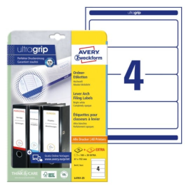 Avery bindemiddeletiketter (hvit) – smale (192x38 mm) og brede (192x61 mm), SAV-22