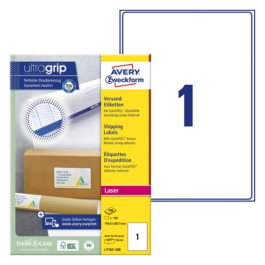 Avery L7167-100 Adresseetiketter 199,6 x 289,1 mm hvit