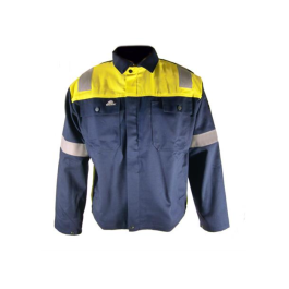 Bulldog Flammehemmende Offshore-Refleks Jakke - Blå/Gul, Størrelser S-5XL, SBD-5025-1