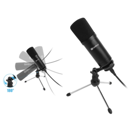 Sandberg Streamer USB Mikrofonsett, Svart, SDC-1081