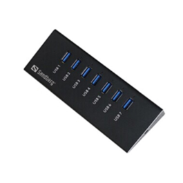 Sandberg USB 3.0 Hub – 7 Porter, Overbelastningsbeskyttelse (SDG133-82, 1 Eske)