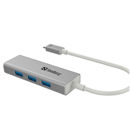 Sandberg USB-C til 3 x USB 3.0 Converter – Koble Flere Enheter (SDG136-03, 1 Eske)