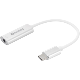 Sandberg USB-C til 3.5mm Lydadapter – Praktisk og Kompatibel (SDG136-27, 1 Eske)