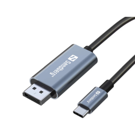 Sandberg USB-C til DisplayPort-kabel – 2 Meter, Solid Kvalitet (SDG136-51, 1 Eske)