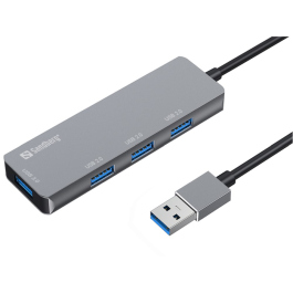 Sandberg USB-A Hub – Koble Flere Enheter Samtidig (SDG333-67, 1 Eske)