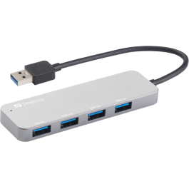 Sandberg USB 3.0 Hub – Koble 4 Enheter Samtidig (SDG333-88, 1 Eske)
