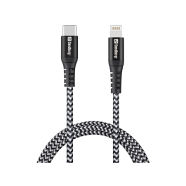 Sandberg Survivor USB-C til Lightning Kabel – Ekstra Sterk, Langvarig (SDG441-55, 1 Eske)