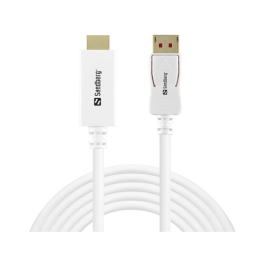 Sandberg DisplayPort 1.4-kabel, 2m, hvit, SDC-1130
