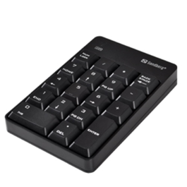 Sandberg Trådløs Numerisk Tastatur – Rask Tilkobling, Ergonomisk Design (SDG630-05, 1 Eske)