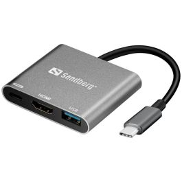 Sandberg USB-C Mini Dock HDMI+USB, 1 Stykk, SEN-136-00