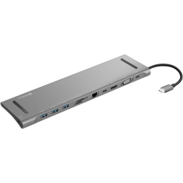 Sandberg USB-C 10-i-1 Dockingstasjon, 1 Stykk, SEN-136-31