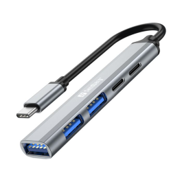 Sandberg USB-C til 3xUSB-A+2xUSB-C SAVER, 1 Stykk, SEN-336-50
