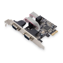 MicroConnect Serial I/O RS232 PCIexpress tilleggskort 2-port, inkl. lav profil, brikkesett: ASIX99100, 1 Stykk, SEN-DS-30000-1