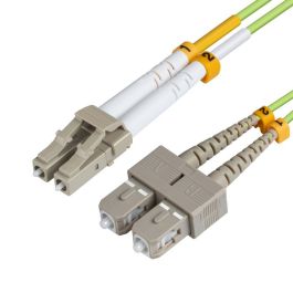 MicroConnect optisk fiberkabel, LC-SC, multimodus, dupleks, OM5 (limegrønn) 1-20m, 1 Stykk, SEN-175