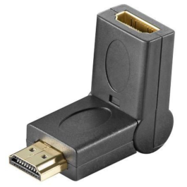 MicroConnect HDMI vinklet 180° adapter, 1 Stykk, SEN-HDM19F19M