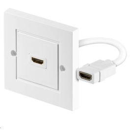 MicroConnect HDMI vegguttak, hvit, 1 Stykk, SEN-HDMWALL1