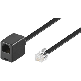 MicroConnect RJ12 6C/6P 3m Svart Hann - Hun, 1 Stykk, SEN-MPK103FB